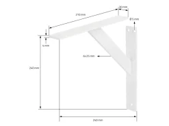 ML-Design 2 Stück Regalhalterung 240x240mm Aluminium Schwebende Regalwinkel* Schweberegale