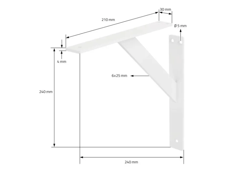 ML-Design 2 Stück Regalhalterung 240x240mm Aluminium Schwebende Regalwinkel* Schweberegale