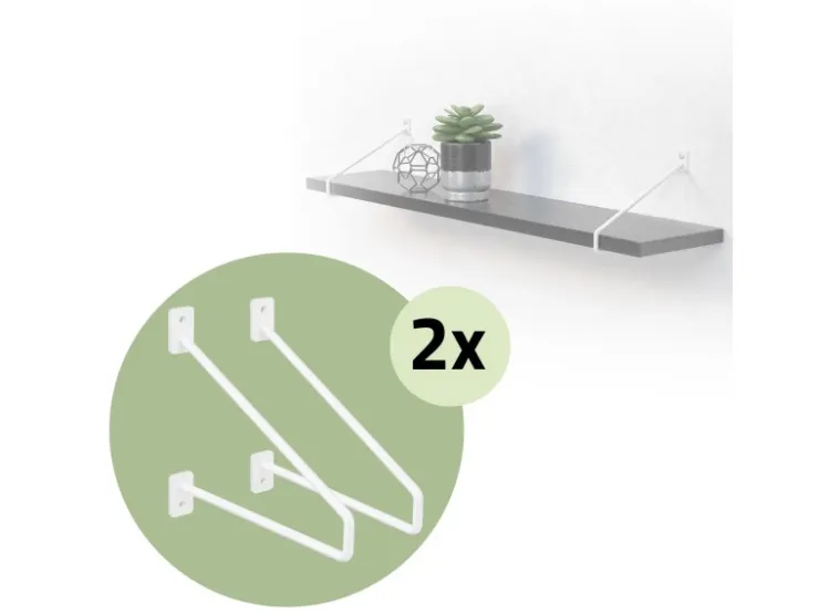 ML-Design 4 Stück Regalhalterung 220 mm aus Stahl Haarnadel Schwebe Hairpin