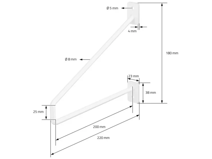 ML-Design 4 Stück Regalhalterung 220 mm aus Stahl Haarnadel Schwebe Hairpin