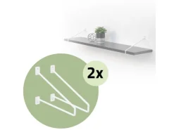 ML-Design 4 Stück Regalhalterung 265 mm aus Stahl Haarnadel Schwebe