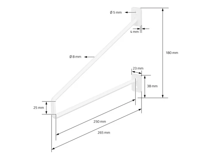 ML-Design 4 Stück Regalhalterung 265 mm aus Stahl Haarnadel Schwebe