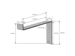 ML-Design 2 Stück Regalhalterung 25x4x14,5 cm aus Metall 10 Zoll L-Form* Schweberegale