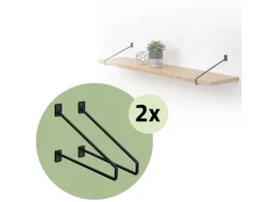 ML-Design 4 Stück Regalhalterung 265 mm aus Stahl Haarnadel Schwebe* Schweberegale