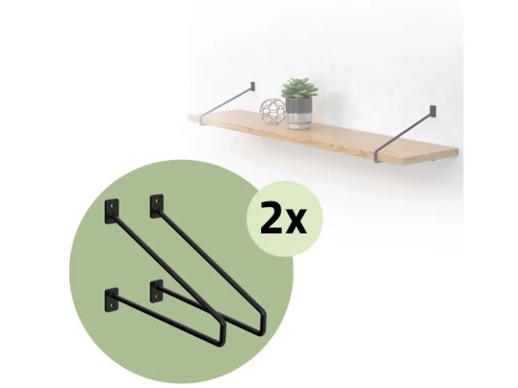 ML-Design 4 Stück Regalhalterung 265 mm aus Stahl Haarnadel Schwebe* Schweberegale