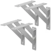 ML-Design 4 Stück Regalhalterung 18 x 18 cm Silber Aluminium Schwebende