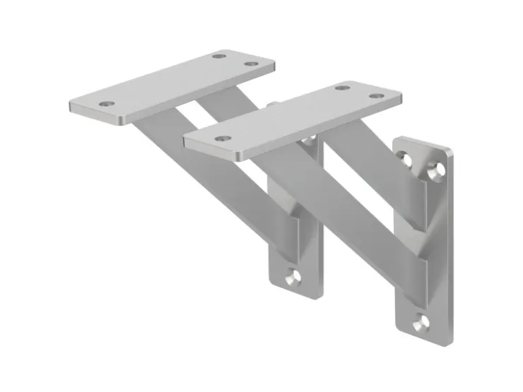 ML-Design 2 Stück Regalhalterung 12x12cm Aluminium Schwebende Regalwinkel