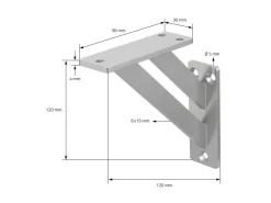 ML-Design 2 Stück Regalhalterung 12x12cm Aluminium Schwebende Regalwinkel