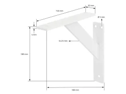 ML-Design 2 Stück Regalhalterung 180x180mm Aluminium Schwebende Regalwinkel* Schweberegale