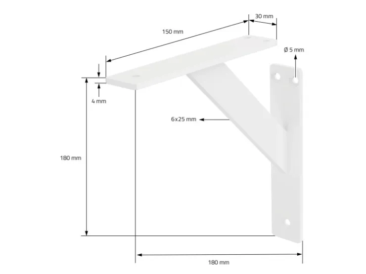 ML-Design 2 Stück Regalhalterung 180x180mm Aluminium Schwebende Regalwinkel* Schweberegale