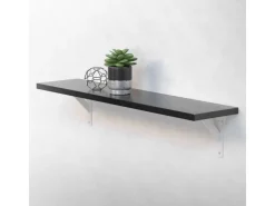 ML-Design 2 Stück Regalhalterung 180x180mm Aluminium Schwebende Regalwinkel* Schweberegale
