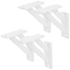 ML-Design 4 Stück Regalhalterung 12 x 12 cm Weiß Aluminium Schwebende* Regal Weiß