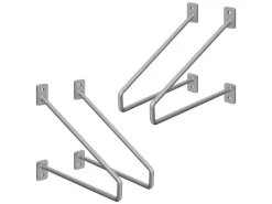 ML-Design 4 Stück Regalhalterung 220 mm aus Stahl Haarnadel Schwebe* Schweberegale