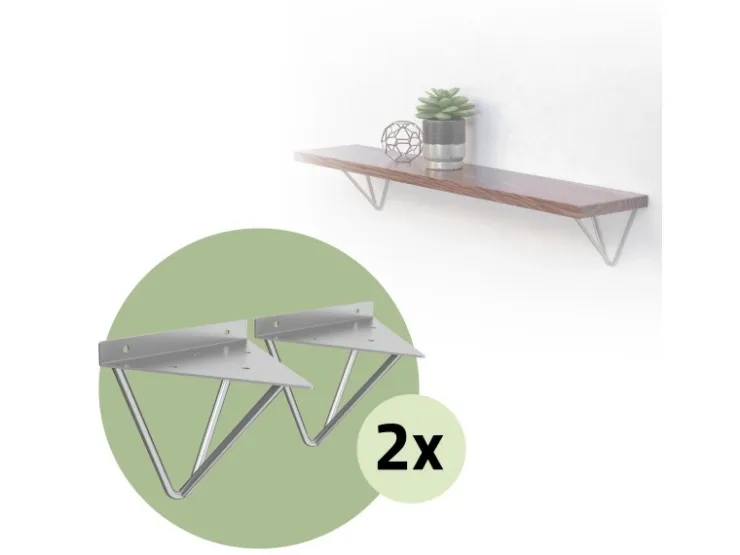 ML-Design 4 Stück Regalhalterung 160 mm aus Metall Dreieckige Schwebe