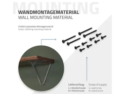 ML-Design 4 Stück Regalhalterung 160 mm aus Metall Dreieckige Schwebe