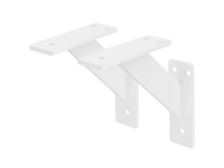 ML-Design 2 Stück Regalhalterung 120x120mm Aluminium Schwebende Regalwinkel