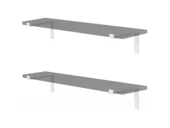 ML-Design 4 Stück Regalhalterung 25x4x14,5 cm Weiß aus Metall 10 Zoll L-Form