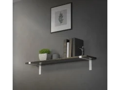 ML-Design 2 Stück Regalhalterung 25x4x14,5 cm aus Metall 10 Zoll L-Form* Schweberegale