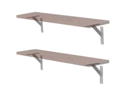 ML-Design 4 Stück Regalhalterung 180 x 180 mm Silber Aluminium Schwebende
