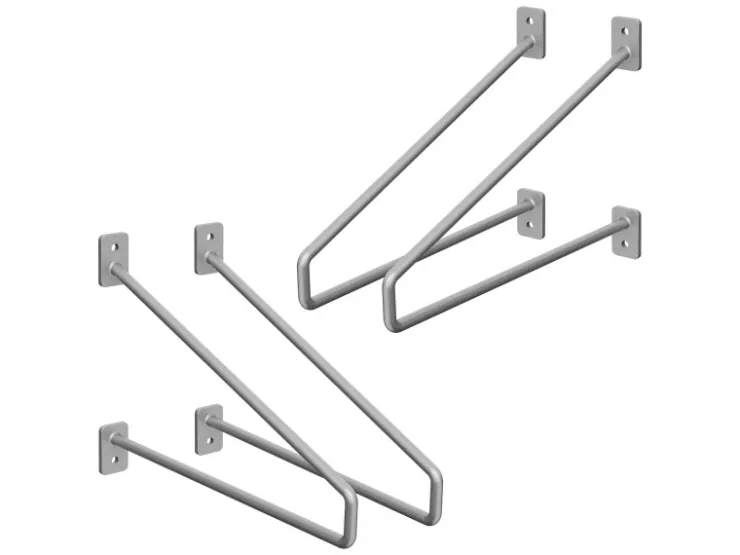 ML-Design 4 Stück Regalhalterung 265 mm aus Stahl Haarnadel Schwebe* Schweberegale