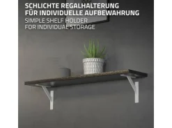 ML-Design 4 Stück Regalhalterung 180 x 180 mm Weiß Aluminium Schwebende* Regal Weiß