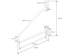 ML-Design 2 Stück Regalhalterung 220 mm aus Stahl Haarnadel Regalwinkel