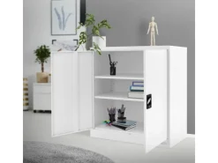 ML-Design Aktenschrank Abschließbar 90x40x90 cm Stahl mit 2 Türen* Schränke