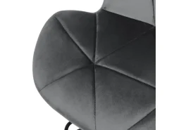 ML-Design Barhocker 2Er Set aus Samt Grau Gepolsterter Barstuhl mit Fußstütze* Hocker