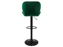 ML-Design Barhocker 2Er Set aus Samt Grün Gepolsterter Barstuhl mit Fußstütze* Hocker