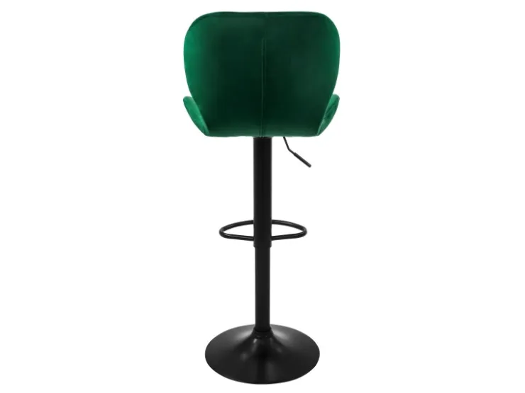 ML-Design Barhocker 2Er Set aus Samt Grün Gepolsterter Barstuhl mit Fußstütze* Hocker