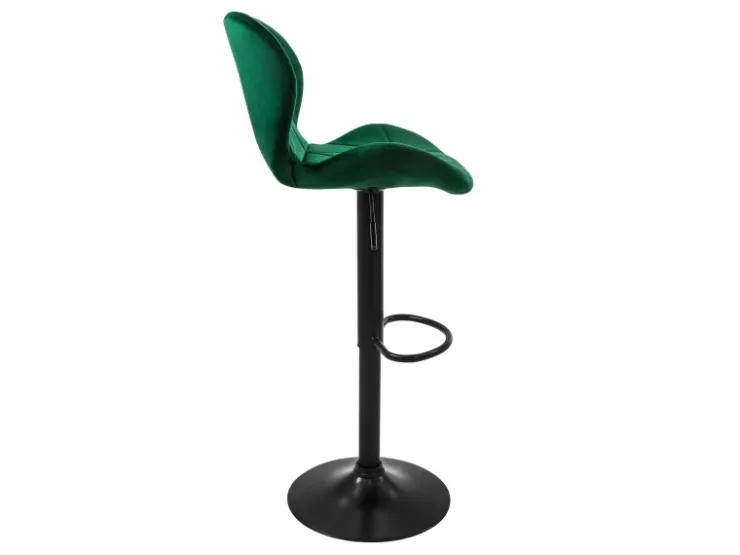 ML-Design Barhocker 2Er Set aus Samt Grün Gepolsterter Barstuhl mit Fußstütze* Hocker