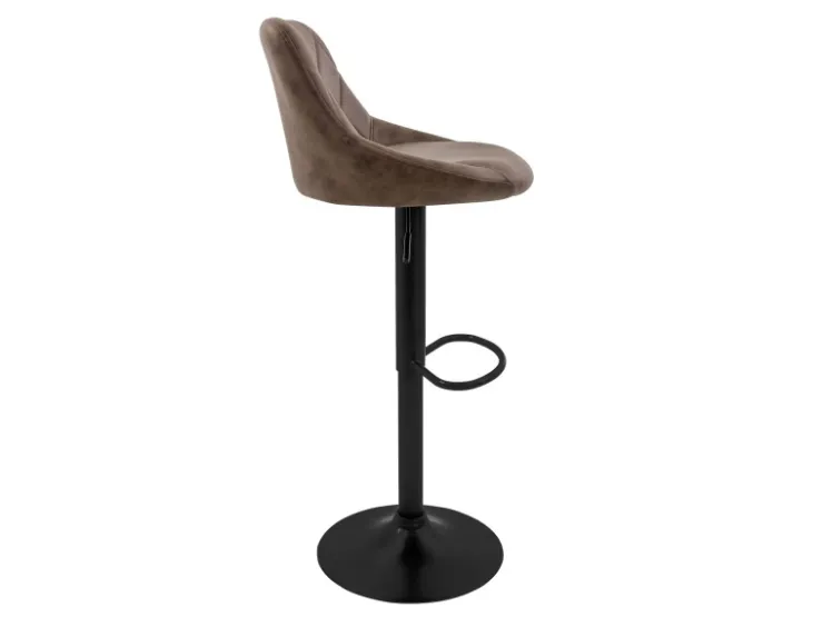 ML-Design Barhocker 2Er Set aus Kunstleder Braun mit Rückenlehne und Fußstütze* Hocker