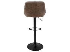 ML-Design Barhocker 2Er Set aus Kunstleder Braun mit Rückenlehne und Fußstütze* Hocker