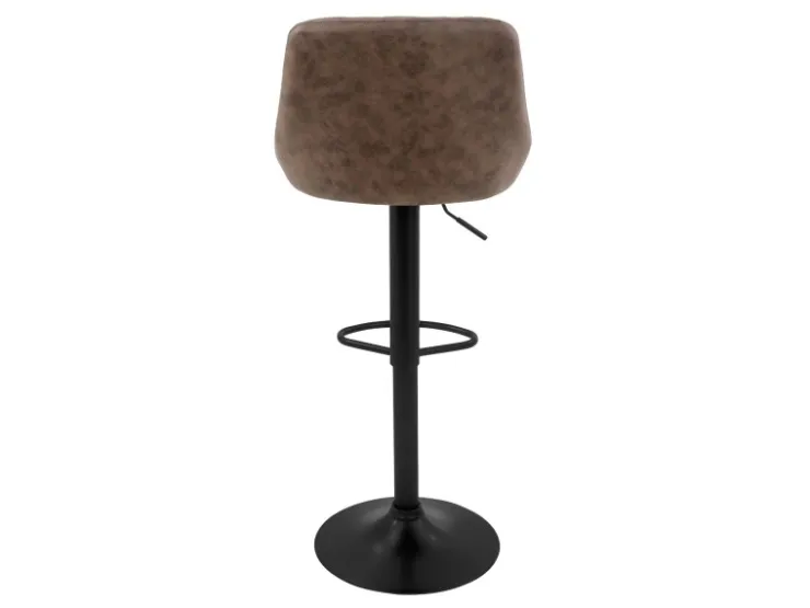 ML-Design Barhocker 2Er Set aus Kunstleder Braun mit Rückenlehne und Fußstütze* Hocker