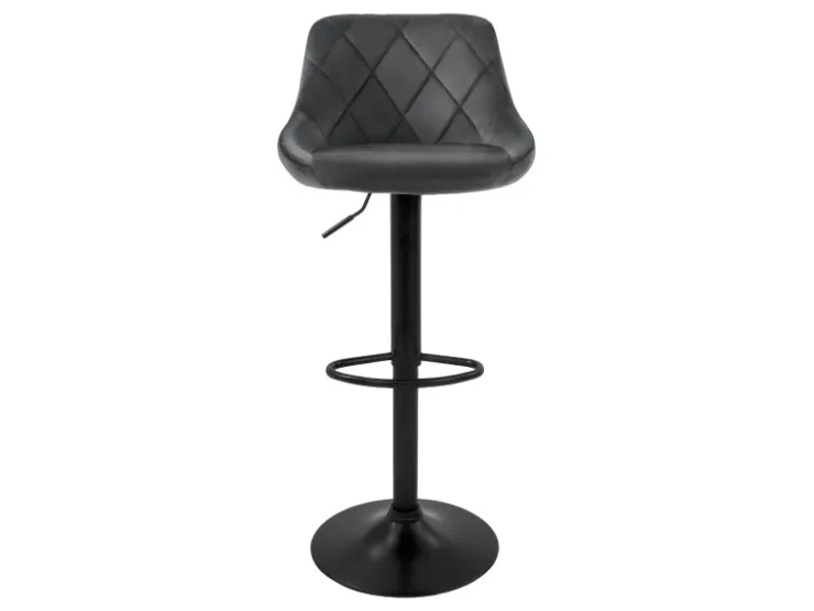 ML-Design Barhocker 4Er Set aus Samt Grau mit Rückenlehne Drehbar