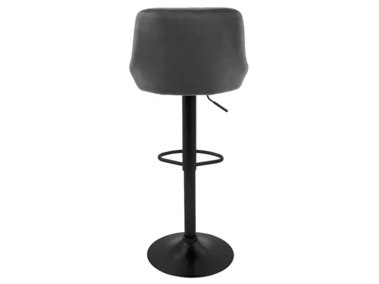 ML-Design Barhocker 4Er Set aus Samt Grau mit Rückenlehne Drehbar