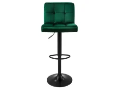ML-Design Barhocker 2Er Set aus Samt Grün Gepolsterter Barstuhl mit Rückenlehne* Hocker