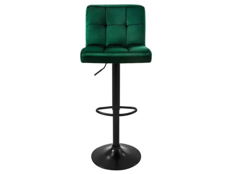 ML-Design Barhocker 2Er Set aus Samt Grün Gepolsterter Barstuhl mit Rückenlehne* Hocker