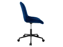 ML-Design Bürostuhl Blau Sitzfläche aus Samt Metallgestell Drehstuhl* Stühle