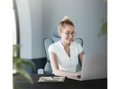 ML-Design Bürostuhl Ergonomisch Blau Höhenverstellbar mit Rückenlehne* Stühle|Sessel