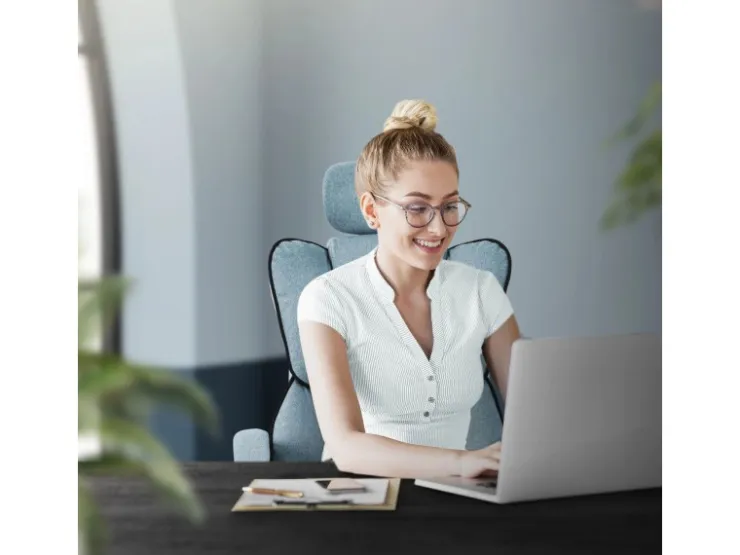 ML-Design Bürostuhl Ergonomisch Blau Höhenverstellbar mit Rückenlehne* Stühle|Sessel