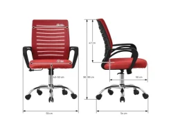 ML-Design Bürostuhl Ergonomisch Rot Höhenverstellbarer Drehstuhl* Stühle