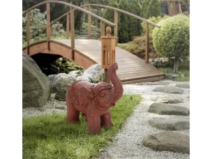 ML-Design Deko Figur Elefant Braun 36x19x39cm Orientalische Finish Innen & Außen* Dekorative Figuren