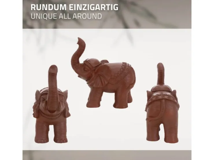 ML-Design Deko Figur Elefant Braun 36x19x39cm Orientalische Finish Innen & Außen* Dekorative Figuren