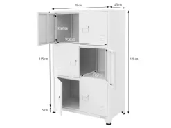 ML-Design 4Er Set Aktenschrank 75x40x120 cm Stahl Freistehend* Büroregale