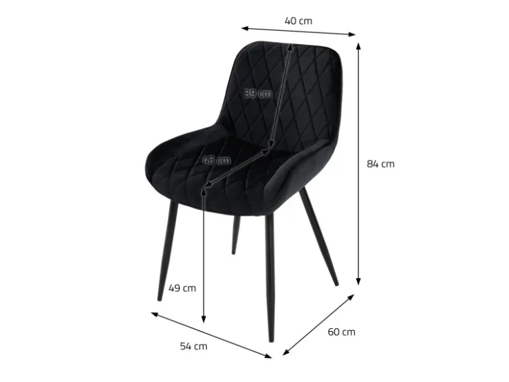 ML-Design 6Er Set Esszimmerstühle Esszimmerstuhl mit Rücken- Armlehnen Schwarz* Stühle