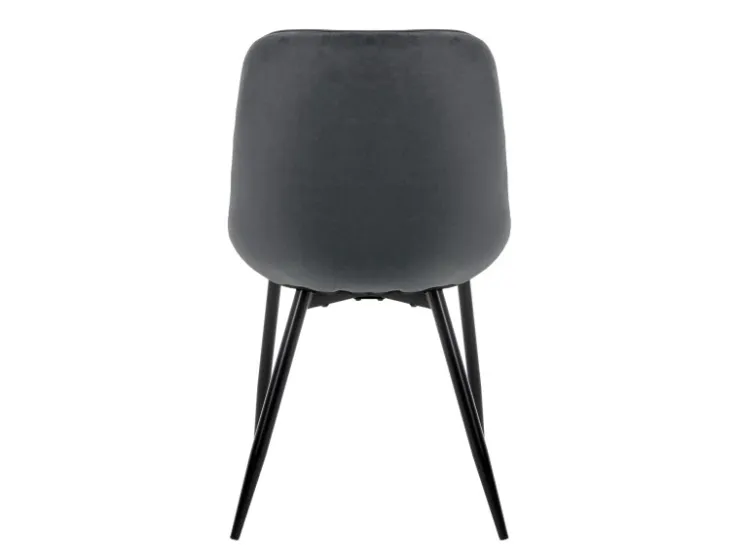 ML-Design 6Er Set Esszimmerstühle mit Rücken- und Armlehnen Anthrazit Samt Sitz* Stühle
