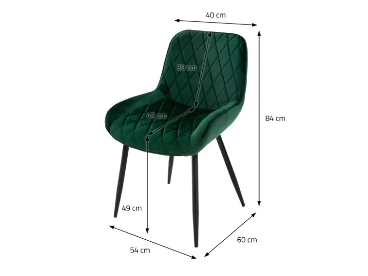 ML-Design 6Er Set Esszimmerstühle Esszimmerstuhl mit Rücken Armlehnen Dunkelgrün* Stühle