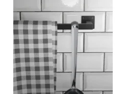 ML-Design 2Er Set Kleiderstange Rechteck für die Wand 12x60 cm Schwarz aus Stahl* Garderoben