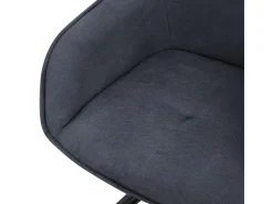 ML-Design Esszimmerstühle Drehbar 4Er Set Textil Webstoff Schwarz Drehstuhl* Stühle